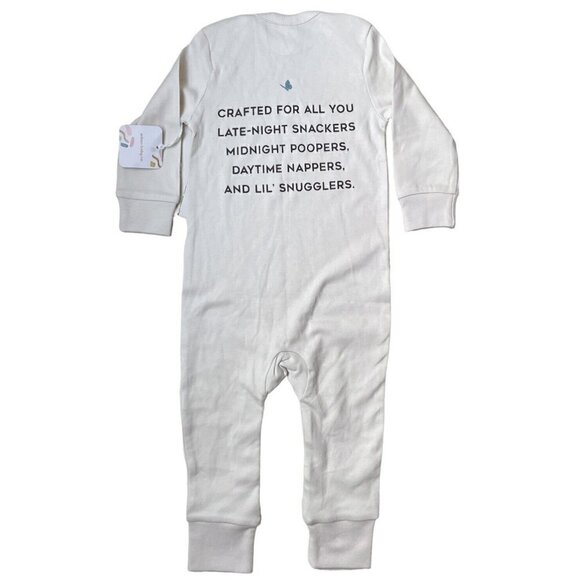 Colored Organics Ivory One Piece Pajamas Cute Graphics Infant 6-12 Months - Picture 3 of 10
